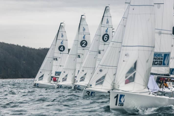   Everyone wanted to be at the front of the pack. In the end, however, only six teams made it into the 2nd German Sailing League 2015