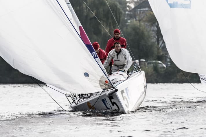   La plus grande concentration était requise sur l'Alster par vent faible