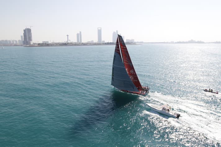   Dongfeng Race Team auf dem letzten Schlag nach Abu Dhabi