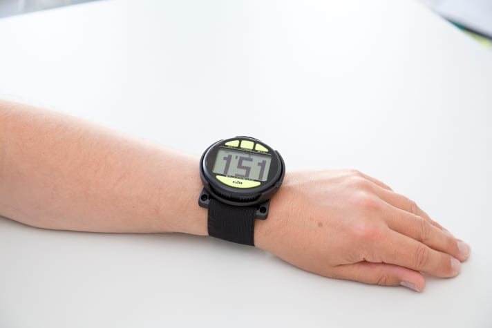   The size of the Gill Regatta Race Timer becomes clear on the wrist
