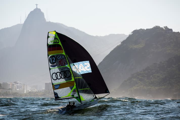   Erik Heil und Thomas Plößel testen das Revier in der Guanabara-Bucht