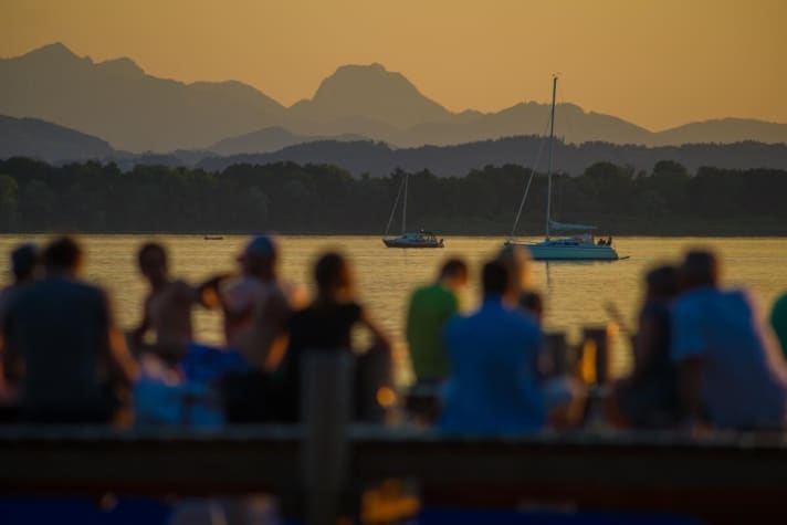   Ambiance du soir sur le lac Chiemsee