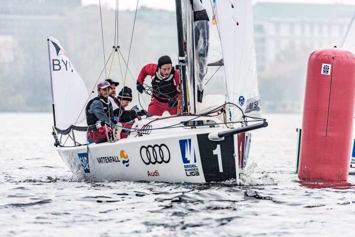   Winner of the final in Hamburg and runner-up in the 2015 league season: the crew from the Berlin Yacht Club