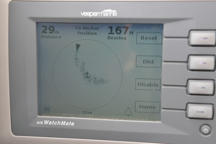   Anchor alarm on "Maverick too"