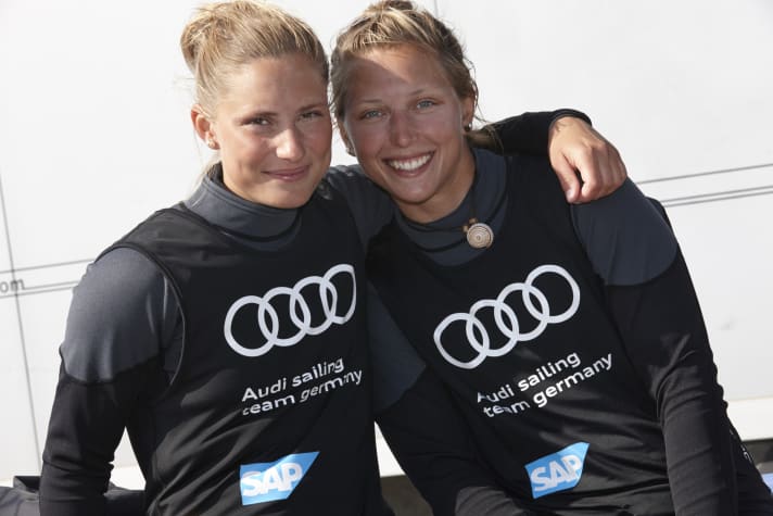   In the lead at half-time: Victoria Jurczok and Anika Lorenz in the 49erFX