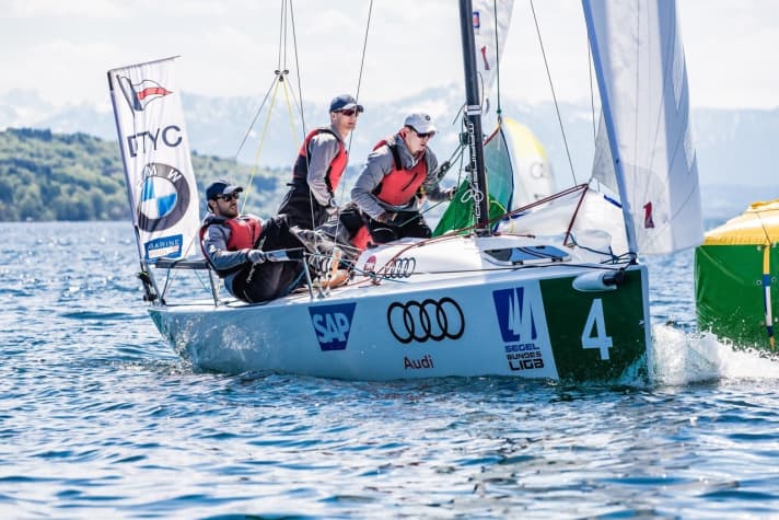   Kommt es 2016 wieder zum Duell der Liga-Giganten? Das Team vom Deutschen Touring Yacht-Club sorgte mit Platz zwei auf dem Starnberger See für eine gute Saison-Ausgangslage    