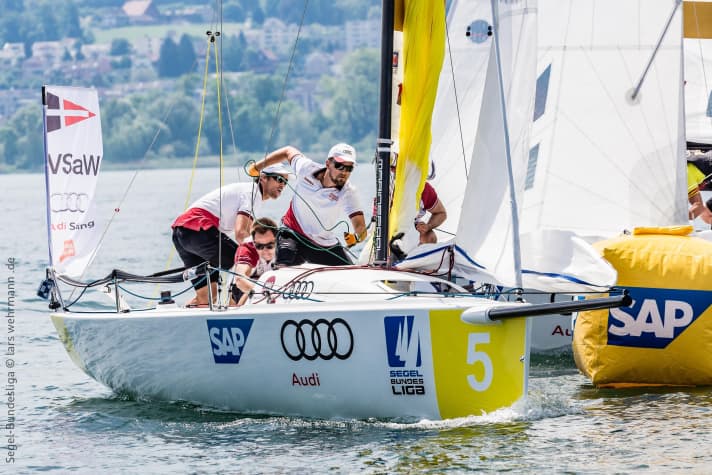   Der VSaW konnte sich mit Steuermann Malte Kamrath an den ersten beiden Tagen gut in Szene setzen