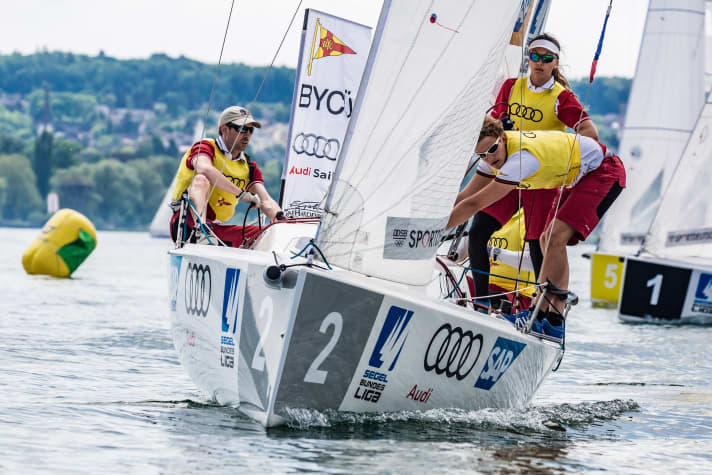   The Bodensee Yacht Club Überlingen in action on its home turf