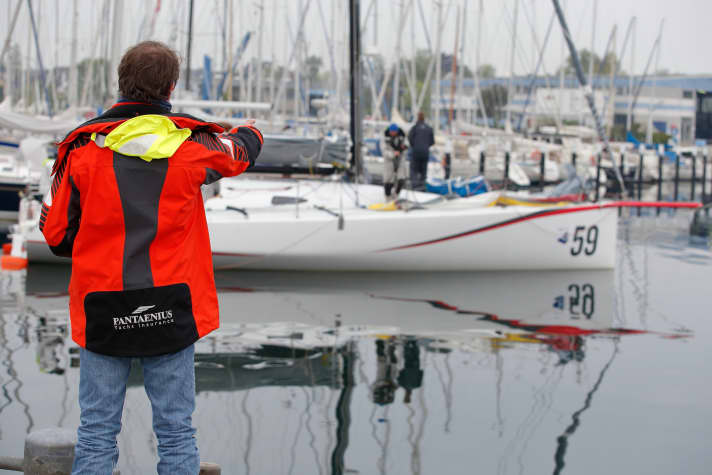   With the last of the wind, the "Red" reached the harbour early Thursday morning
