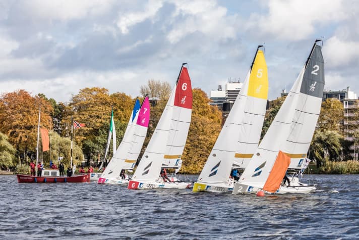   Magnifique ambiance automnale sur l'Alster lors du dernier sommet de la ligue de la saison