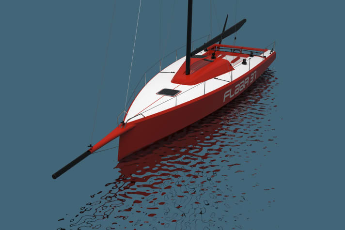   The bowsprit for the gennaker can be extended to a length of almost three metres (in front of the bow tip)