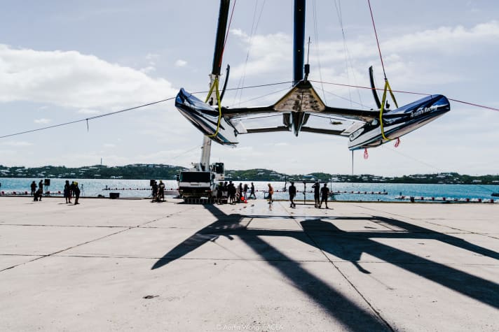   Mit diesem Geschoss will das schwedische Team Artemis um die wichtigste Silberkanne im internationalen Segelsport kämpfen