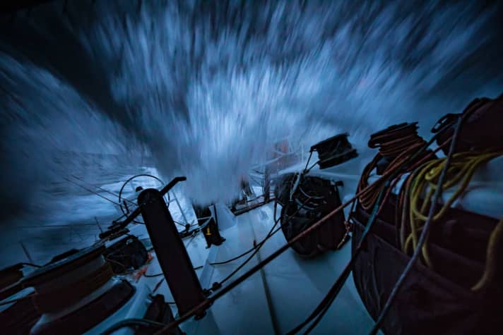   At the end of a long stormy day: scenery on board Dee Caffari's "Turn the Tide on Plastic"