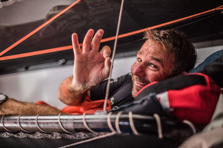   Controversial, but open and direct: Australian skipper David Witt leads the Sun Hung Kai / Scallywag team