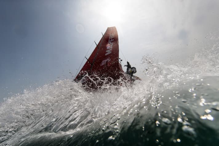   Photographic art by Pedro Martinez, who captured the Spanish team Mapfre in its element