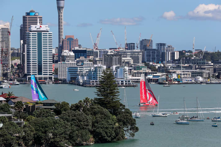   Das Dongfeng Race Team auf dem Weg zum Sieg 