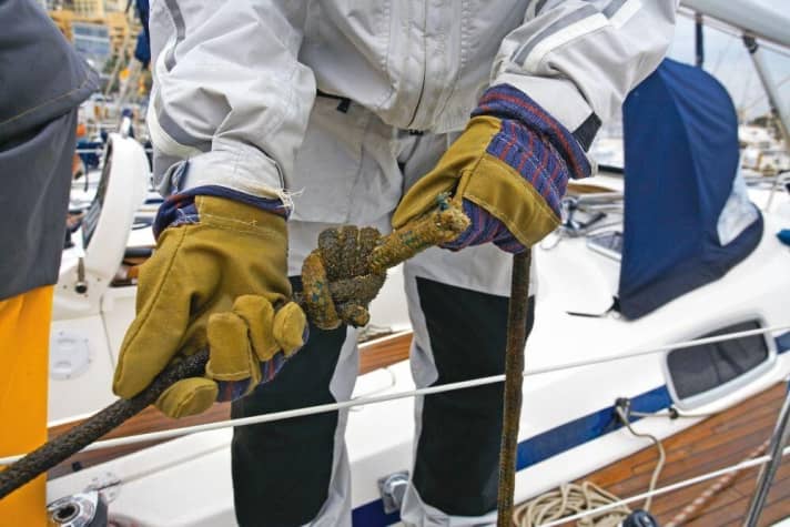   Work gloves from the DIY store can help with rough work