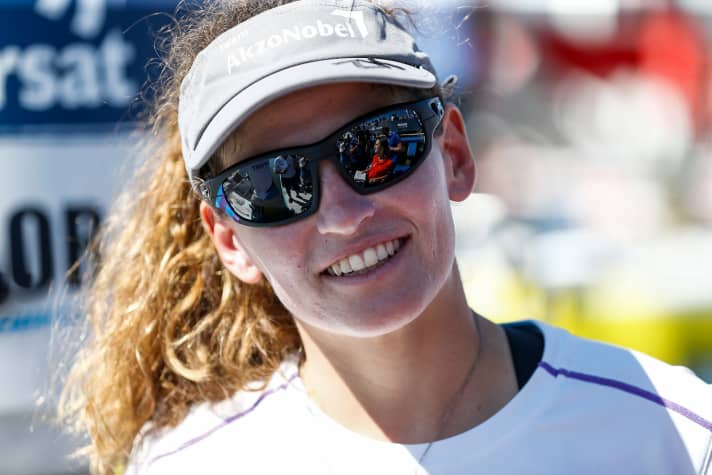   Hätte zu Hause in Brasilien am liebsten gewonnen, war aber auch mit Rang 2 für ihr Team AkzoNobel zufrieden: 49erFX-Olympiasiegerin Martine Grael