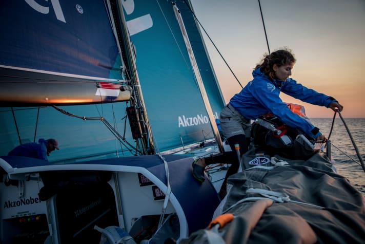   In Brasilien ein "Rockstar": 49erFX-Olympiasiegerin und AkzoNobel-Seglerin Martine Grael, Tochter des ehemaligen Volvo-Ocean-Race-Gewinners und Doppel-Olympiasiegers Torben Grael