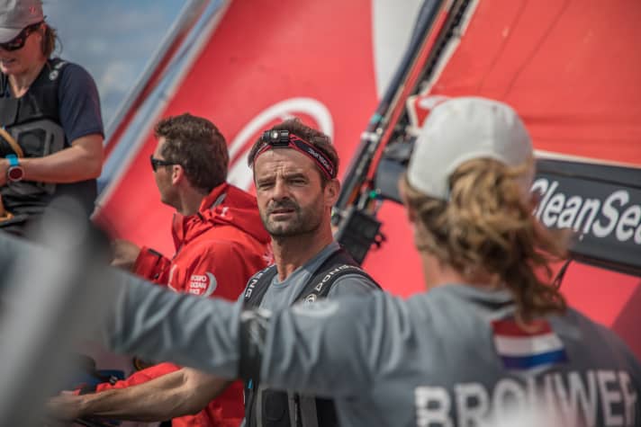   There is constant tension for the crews, like here on board the Dongfeng Race Team