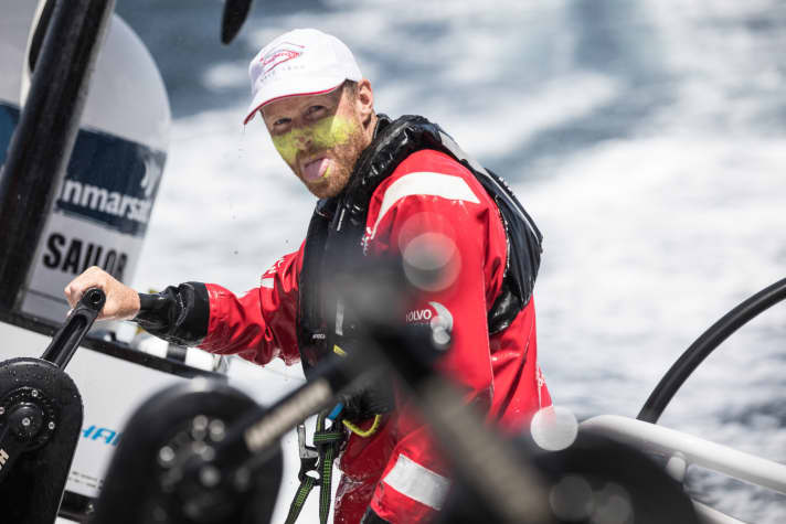   Pete Cummings alla sua prima tappa per la squadra Sun Hung Kai / Scallywag di David Witt, che avrebbe potuto andare meglio...