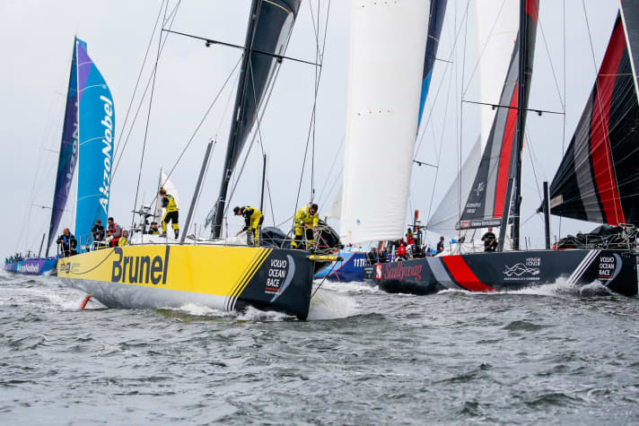   A determined and strong start to the race, then dropped back five (!) positions on the third leg: Team Brunel was unfortunate on skipper Bouwe Bekking's 55th birthday