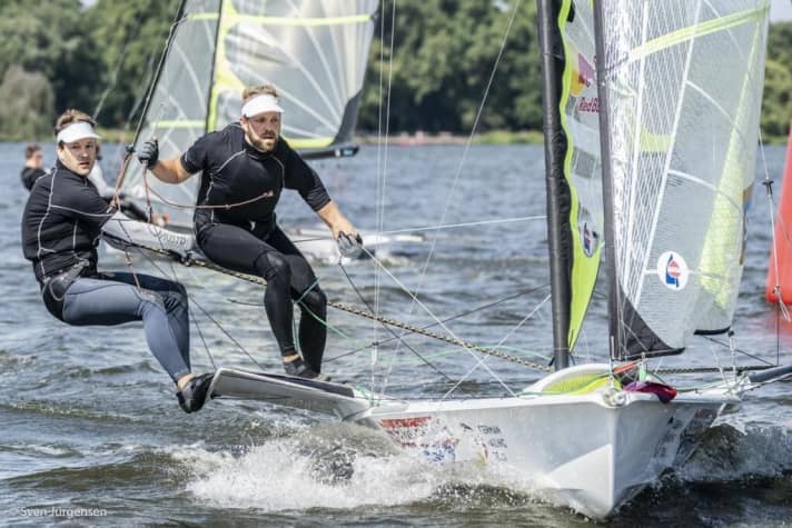   I fratelli Peckolt, Pit e Hannes, si sono goduti il loro ritorno sull'Alster