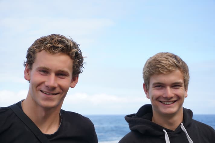   Amici, parte dell'equipaggio di un Melges 24 e ora sciatori di lungo corso: Lennart Burke (a sinistra) e Valentin Ahlhaus