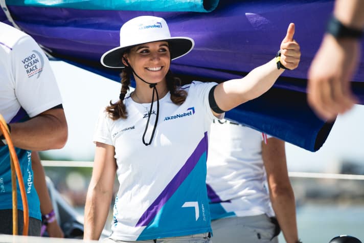   Au départ d'Itajaí, au Brésil, son pays natal, où Martine Grael est une star du sport