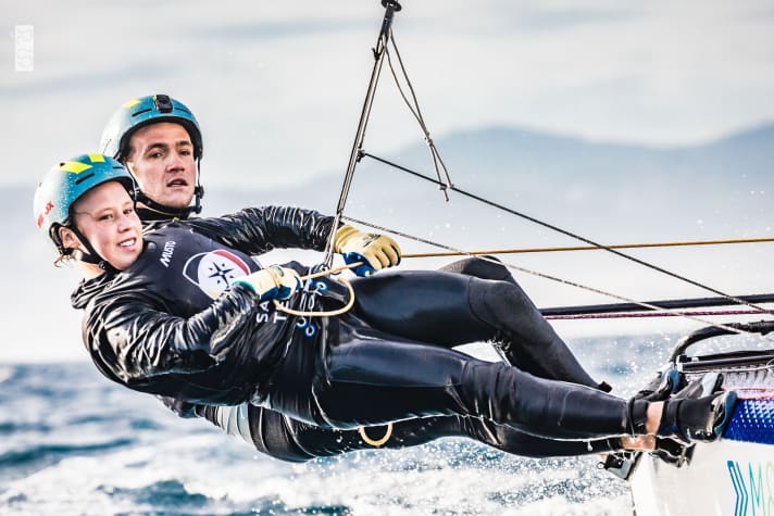   Aujourd'hui, la meilleure équipe de la régate anniversaire avec une flotte record de 1224 athlètes de 67 pays : Paul Kohlhoff et Alica Stuhlemmer