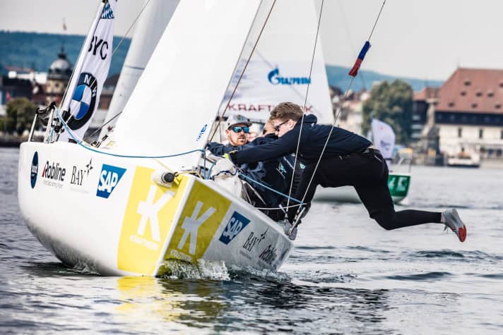   The first division team from the Bayerischer Yacht-Club sailed to second place ahead of Konstanz