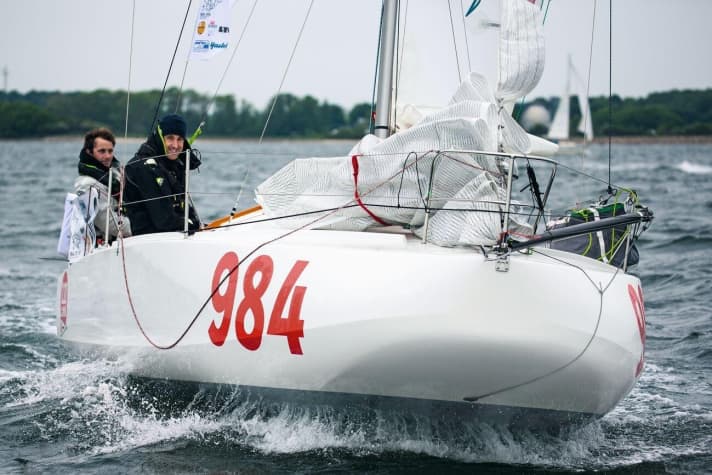   The outstandingly sailing "Mex" crew at the start of the premiere of the Baltic 500 last year