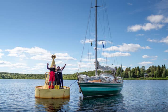   Das "kleinste Boot im Ziel" wurde in diesem Jahr die "Ilex" mit Skipper Ralph Keller und seiner Crew