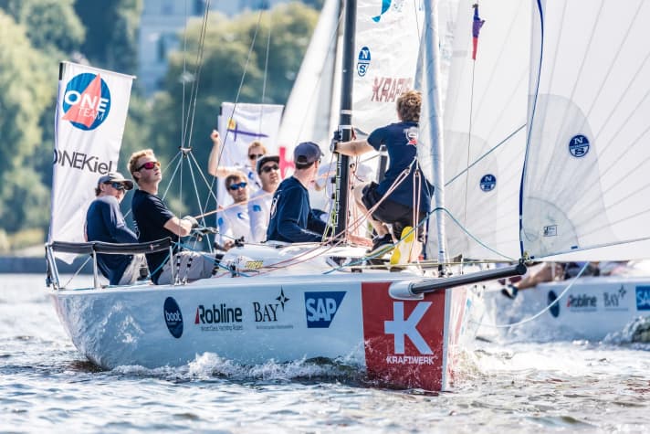   Magnus Simon and his OneKiel crew won the second league regatta on the Wannsee