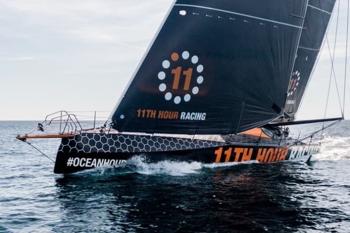   Der Open 60 des Teams, die alte "hugo Boss" von Alex Thomson