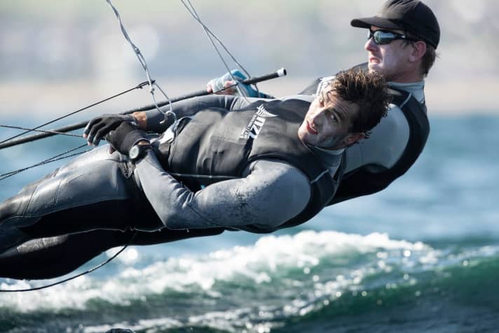   WM-Favoriten im 49er: Die Olympiasieger und America's-Cup-Dominatoren Peter Burling und Blair Tuke aus Neuseeland