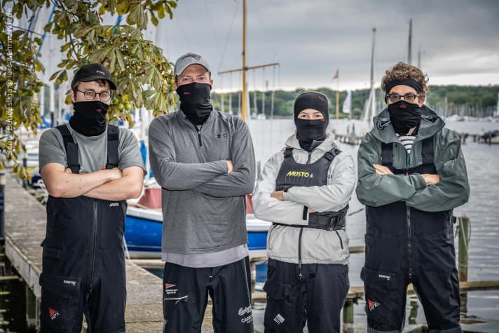   The scarf practically turned into a mask: the MSC crew