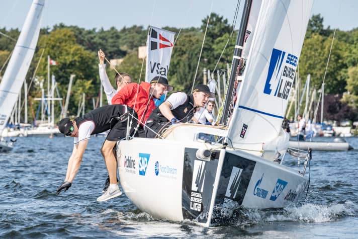   Il giovane equipaggio del VSaW ha navigato verso la vittoria sul Wannsee con il massimo impegno