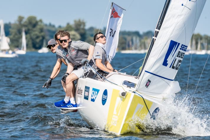   The NRV team led by helmsman David Chapman narrowly missed out on winning the league in Berlin