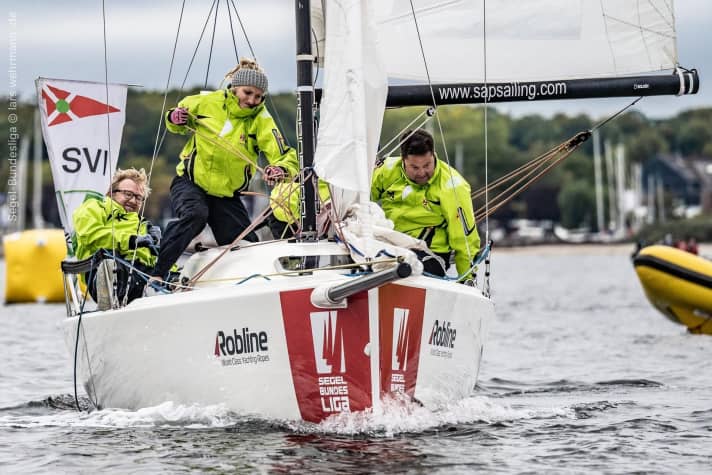   On the way to victory ahead of Kiel in the second division: the Itzehoe Sailing Club