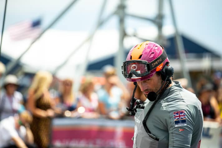  Sir Ben Ainslie can't get going and struggles with the circumstances