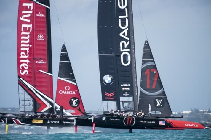   Prestige-Sieg: Das Oracle Team USA setzte sich gegen die Dauer-Rivalen aus Neuseeland durch