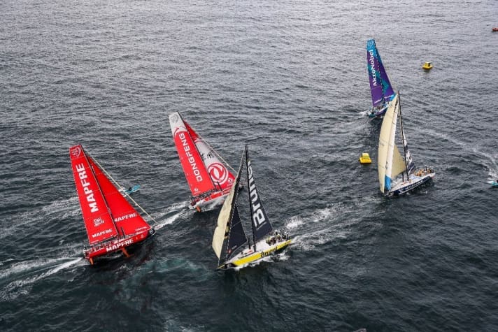   Mapfre" ha quasi trasformato questa posizione in una vittoria alla fine della gara. Tuttavia, l'equipaggio di "Brunel" di Bekking è riuscito a impedirgli di prendere il largo.