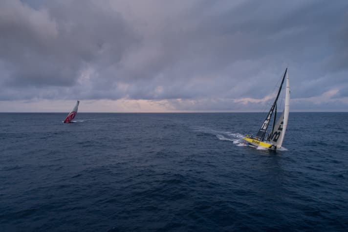   Ecco quanto è stata serrata la battaglia per i primi posti nel fine settimana: Team Brunel e Mapfre si sono sfidati qui dopo circa 2000 miglia nautiche di navigazione