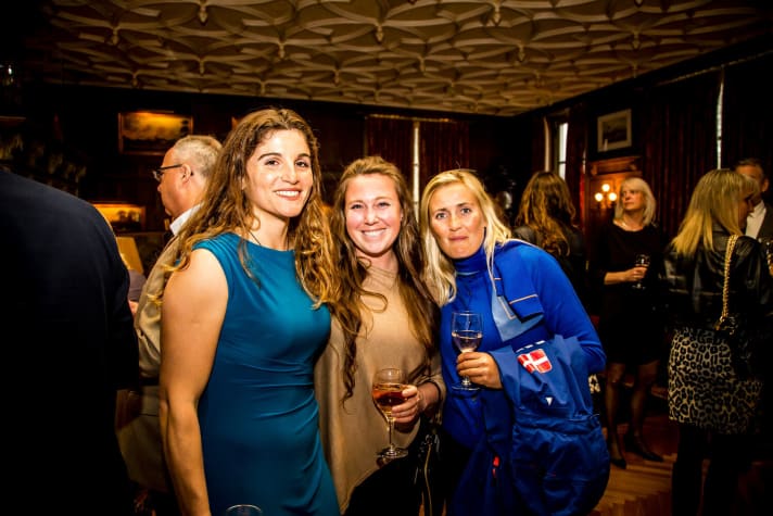   Rarely seen in an evening dress: Martine Grael at a party