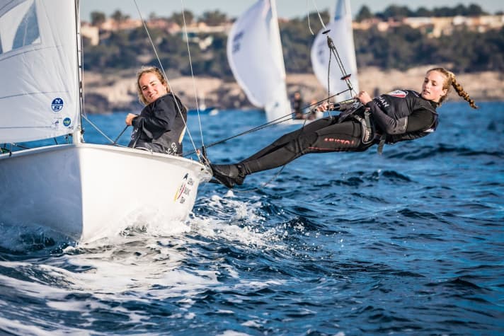   Here Luise Wanser is still in action with her sister Helena Wanser for the German Sailing Team