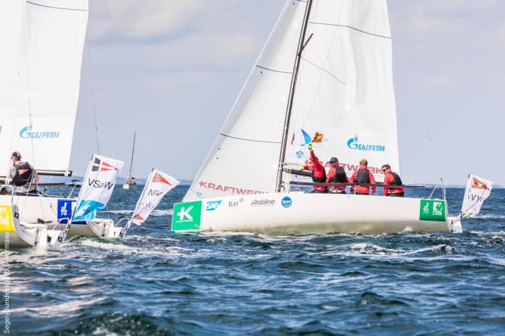   La squadra del Württemberg Yacht Club in azione sul Mar Baltico