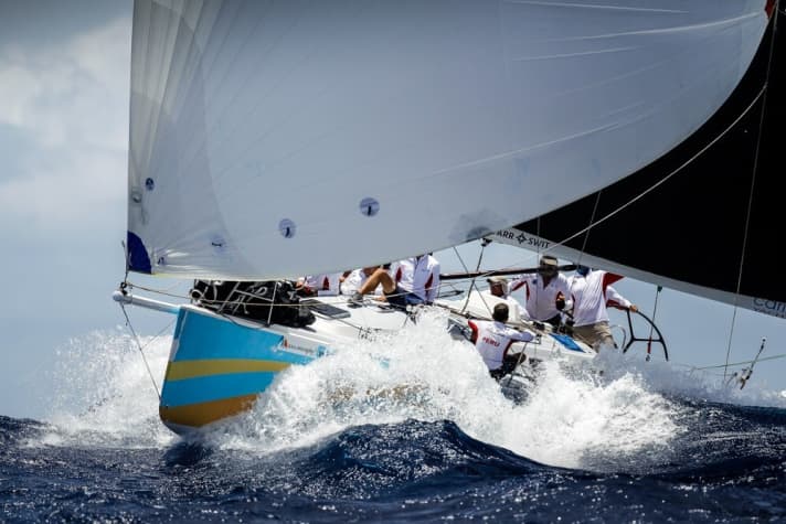   Beste Regatta-Bedingungen forderten die Teilnehmer der Antigua Sailing Week