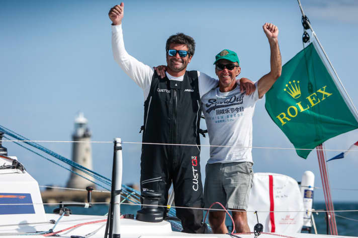   I co-skipper di "Léon" Jean-Pierre Kelbert e Alexis Loison sono i re a due mani della 48ª edizione del Fastnet