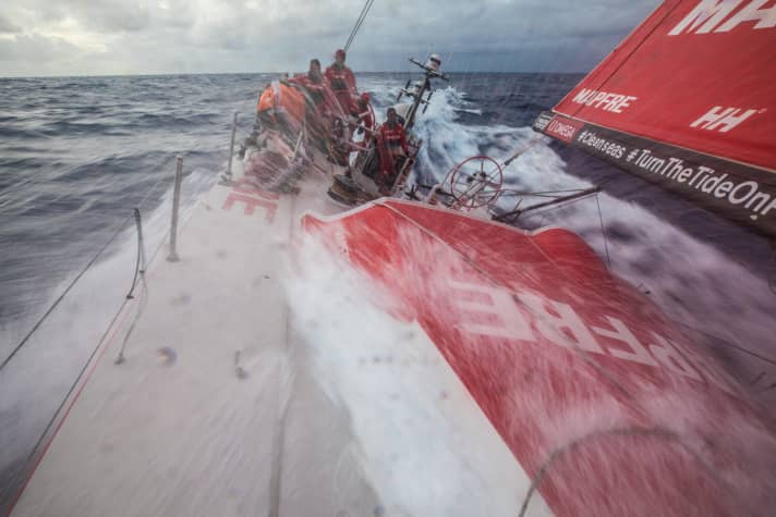   Blair Tuke in action on Mapfre